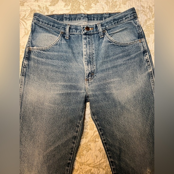 Vintage 90s Rustler Regular Straight Leg Distressed Jeans Denim size 12 33x30 - Picture 5 of 13